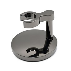 男士復古銅質手動刮鬍刀，老式金屬剃須刀，安全刮毛刀，經典男士理容, 2671槍黑刀座, 1個