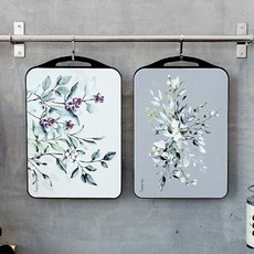 엘라다이닝 칼집에 강한 양면 TPU 도마, 1개, 그리너리플라워