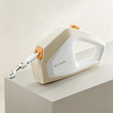 강아지 자동 리드줄 대형견소형견겸용 꼬임방지, 베이지색, 1개 베이지색, 1개