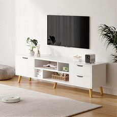 FONOW 거실장 모던 심플 1200 높은거실장, F-심플 화이트