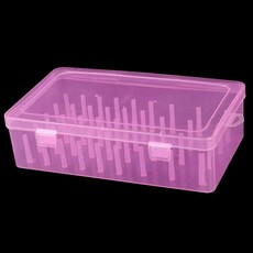 재봉 실 상자 스풀 보빈 운반 케이스 컨테이너 거치대 공예 정리 케이스 24 스풀 42, Pink, 1개