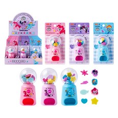 文具 卡通造型迷你扭蛋機橡皮擦 兒童節禮物 小學生獎品, 1個, YZ3515小馬寶莉扭蛋橡皮擦-圖案隨機, 圖案隨機