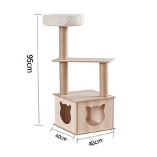 貓跳臺 跳臺 原木紋貓跳臺 貓咪跳臺 貓抓板 貓咪別墅 貓爬架 貓窩, 1個, 015小款