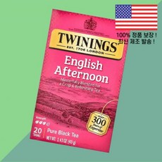 트윈잉스 퓨어 블랙티 잉글리시 애프터티백 20개 1.41온스 40g Twinings Pure Black Tea English Afternoon 20 Bags 1.41oz