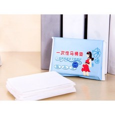 一次性馬桶墊 旅行外出適用 環保溶水設計, 1個, 白色