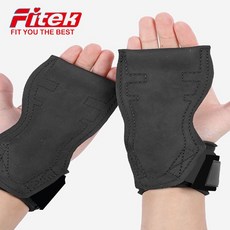 【Fitek】舉重拉力帶 帶護腕 助力帶 防滑耐磨設計 護掌 專業重訓 助握帶 手套 舉重硬舉 划船 引體向上, 1個, L