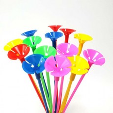 [1+1] 컬러 풍선컵스틱 100입, 2개, 풍선스틱, 레드