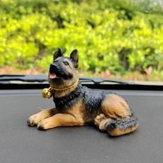 可愛德牧狼狗汽車擺件 中控臺裝飾品 車載擺飾, 1個, 10cm小號狼狗:如圖