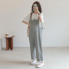 캐주얼 멜빵 바지 와이드 팬츠 임부복 멜빵팬츠 임부 임산부 루즈핏팬츠 패션 캐주얼 dew+808hQ