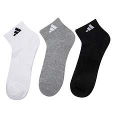 아디다스 남녀 공용 C SPW ANK 3PP 스포츠 양말 3개입 JC9270, 화이트+그레이+블랙, 1개