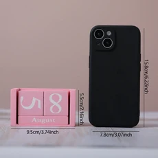 빈티지 나무 영원한 달력 블록 월 날짜 디스플레이 데스크탑 액세서리 사진 소품 홈 1 세트 (6 개), 1L, 01 Pink