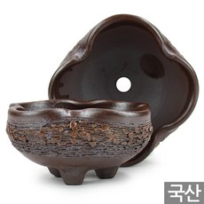 세인화분 국산 행운 네잎 클로버 옹기 화분 - 중형 다육화분 다육이화분, 2개, 클로버 옹기화분
