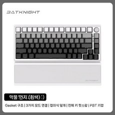 무선측면키보드 스위치 키보드 게이밍 저소음 게임용 유무선 기계식 각인 블랙 블루투스, 옥축(마) 게임 사무), E. 먹물염진 화이트삼모 RGB 핫스왑, 흑축