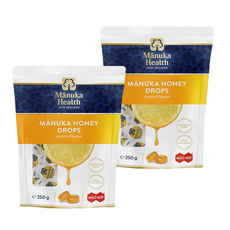 마누카헬스 Manuka Health MGO 400+ 마누카꿀 레몬 / 프로폴리스 캔디 55개입 2봉지 세트, 250g, 2개