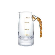 金箔玻璃白酒杯 套組 一口杯子彈杯烈酒杯分酒器 創意小酒杯, 人工吹制分酒器, 1個