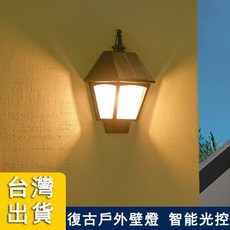 復古鎢絲暖光太陽能壁燈 智能光控, 鎢絲壁燈