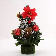 36 brushes 聖誕現貨．20cm聖誕樹【ST1021】迷你聖誕樹 商場 辦公裝飾 桌面裝飾, 05#泡沫紅 綠布底