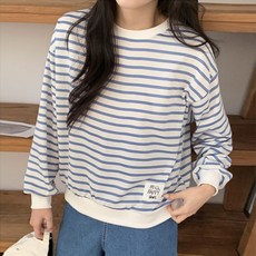 마이쏭 여성 오버핏 봄신상 BHpy패치단가라맨투맨