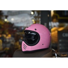 GU CAMP CHIEF ATHENA MKII 復古山車帽 全罩安全帽 粉色, 粉色,S, 1個