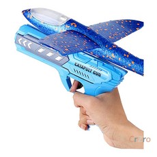 LED 에어 글라이더 발사 비행기총 랜덤 색상 전투기 장난감 활공기 1개입