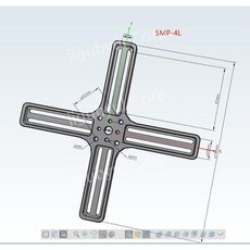로봇그리퍼 로봇 그리퍼 소프트 공압 진공 흡입 핑거 그립 실린더 매니퓰레이터, T. 4방향브래킷---SMP-4L롱모델