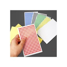 희자매필수품 원형스티커 지름5mm 7매 컬러스티커, 노랑