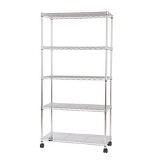 스타랙스 5단 철제선반 팬트리 캠핑 수납선반, 실버