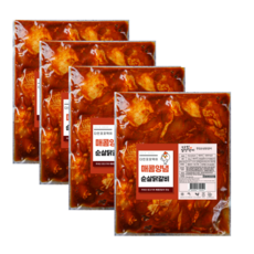 다인꼬꼬댁이 춘천식 수제 양념 닭갈비, 4.매콤순살닭갈비, 500g, 4개
