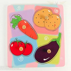 브이커머스 어린이날아기선물 원목 퍼즐 야채