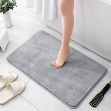 로렘 발이 편안한 퍼 매트 미끄럼방지, 그레이 기본형