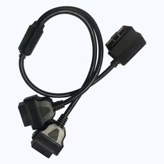 OBD2 Y형 분배 케이블 - 16핀 OBDII 진단기 연장 커넥터 - 듀얼 포트 확장
