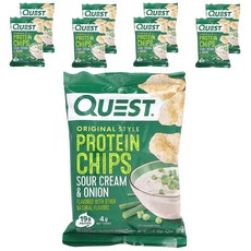 Quest Nutrition 오리지널 스타일 단백질 칩 사워크림 & 양파 8봉 각 32g(1.1oz) Nutrition (퀘스트 뉴트리션), Quest Nutrition, 오리지널 스타일 단백질