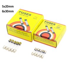 유리관휴즈 자동차 퓨즈 세트 5x20 6x30 유리 고속 250V 0.1A 0.2A 0.5A 1A 2A 3A 3.15A 4A 5A 6A 7A 8A 10A 12A 15A 20A 30, [00] 10PCS, [00] 5x20mm, [08] 20A