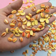 음식 모형 30개 미니 빵 핫도그 토스트 다양한 모델 놀이 인형집 레진 미니어처 수제 DIY 액세서리, 옵션01) 30pcs random type