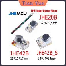 JHE42B JHE42BS JHE20B 미니 파인더 5V 슈퍼 시끄러운 부저 추적기 RC FPV 드론 비행 컨트롤러 용 LED 부저 경보 포함 110dB, [04] 1PCS JHE42B