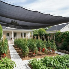SUNNY GUARD 35-45% 햇빛 가리개 천 2.4 x 6.1m(8 x 20피트) 그린 HDPE 메시 - 식물 채소 온실 파티오 닭장 및 개 켄넬용 통기성 정원, 70% 쉐이드-블랙, 6.5피트 x 10피트