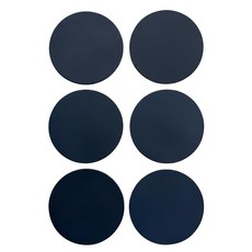 천연 그레인 가죽 컵받침 - 내구성이 뛰어난 미끄럼 방지 디스트레스드 디자인 가정 사무실 주방 및 바의 테이블 보호를 위한 6개 세트 (네이비), 네이비