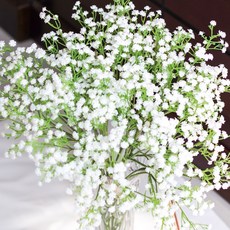 이찌요 안개꽃 조화 꽃다발 3묶음 화이트 10color 3개고급형 인테리어소품 꽃꽂이 부케 장식 소품 가랜드 리스, 라이트 핑크, 3개