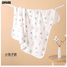 DFMEI 嬰幼兒包巾純棉春夏襁褓抱被 蓋毯新生兒用品防驚跳寶寶秋冬包單, 兔子菜園