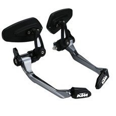 KTM 1290 890 790 390改裝護弓手把鏡 杜剋護弓鏡後視鏡反光鏡 端子鏡 後照鏡 手把鏡 照後鏡, CNC護弓鏡-鈦色, 1個