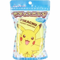 Pocket Monsters 寶可夢造型沐浴海綿, 皮卡丘, 1個, 1個裝