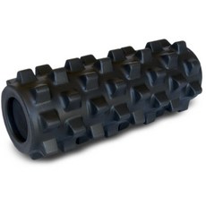 Rumble Roller 深層組織按摩滾筒 31公分黑色加強版 提升身體柔軟度 緩解肌肉不適, 1個, 黑色短版, 黑色