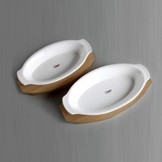 업소용 가정용 도자기 그라탕기 나무받침 오븐그릇 접시 파스타 낱개, 나무목판만 (중)