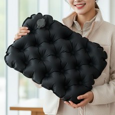 유또 휴대용 접이식 등산 캠핑 멀티 방석, 블랙
