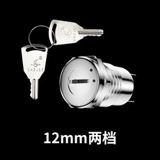 CHZJCZ 鑰匙旋轉開關 附鑰匙 金屬外殼, 1個, A款12mm兩檔