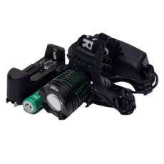 H25A-12W充電頭燈 - 白光 旋轉調光 軟帶, 1個