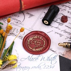 편지봉투 실링왁스 선물포장밀랍 60알 비즈형 10가지컬러, 4실링왁스-와인, 1개