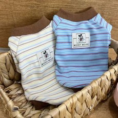 馬爾濟斯泰迪中小型犬春秋冬德絨保暖衣服寵物狗狗條紋T恤, 條紋AA19,XL （建議8-11斤）, 1個