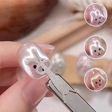 토끼 메이커 네일 철사 (택1) / 토끼 귀 자석 젤네일, 1개, 2.토끼 귀 메이커