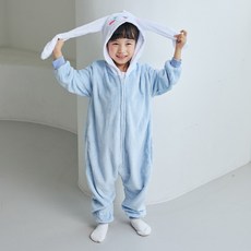 맘앤대디 동물잠옷 수면잠옷 지퍼형 파자마 하늘 강아지